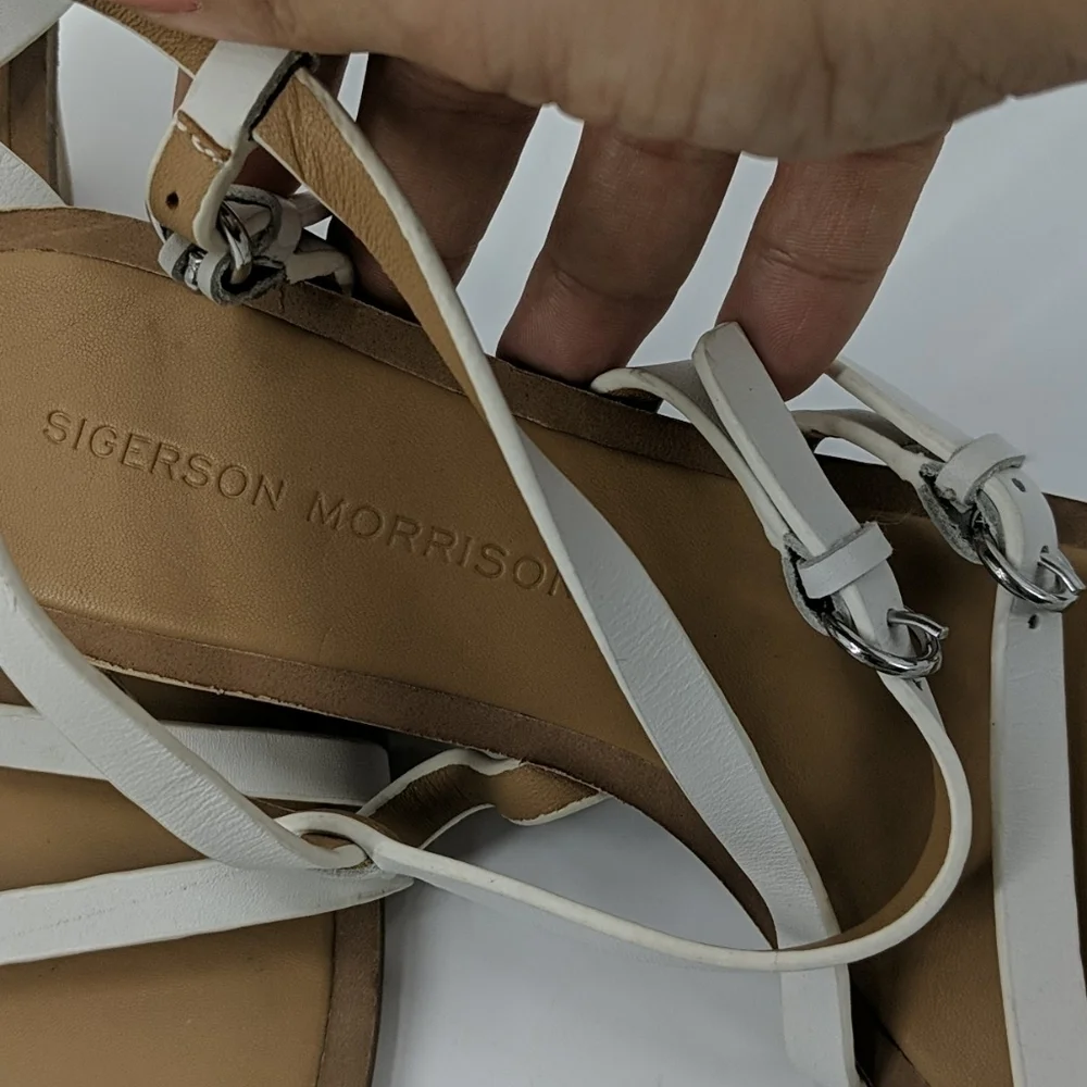 NWT SIGERSON MORRISON Leather Strappy Wedge Sandal